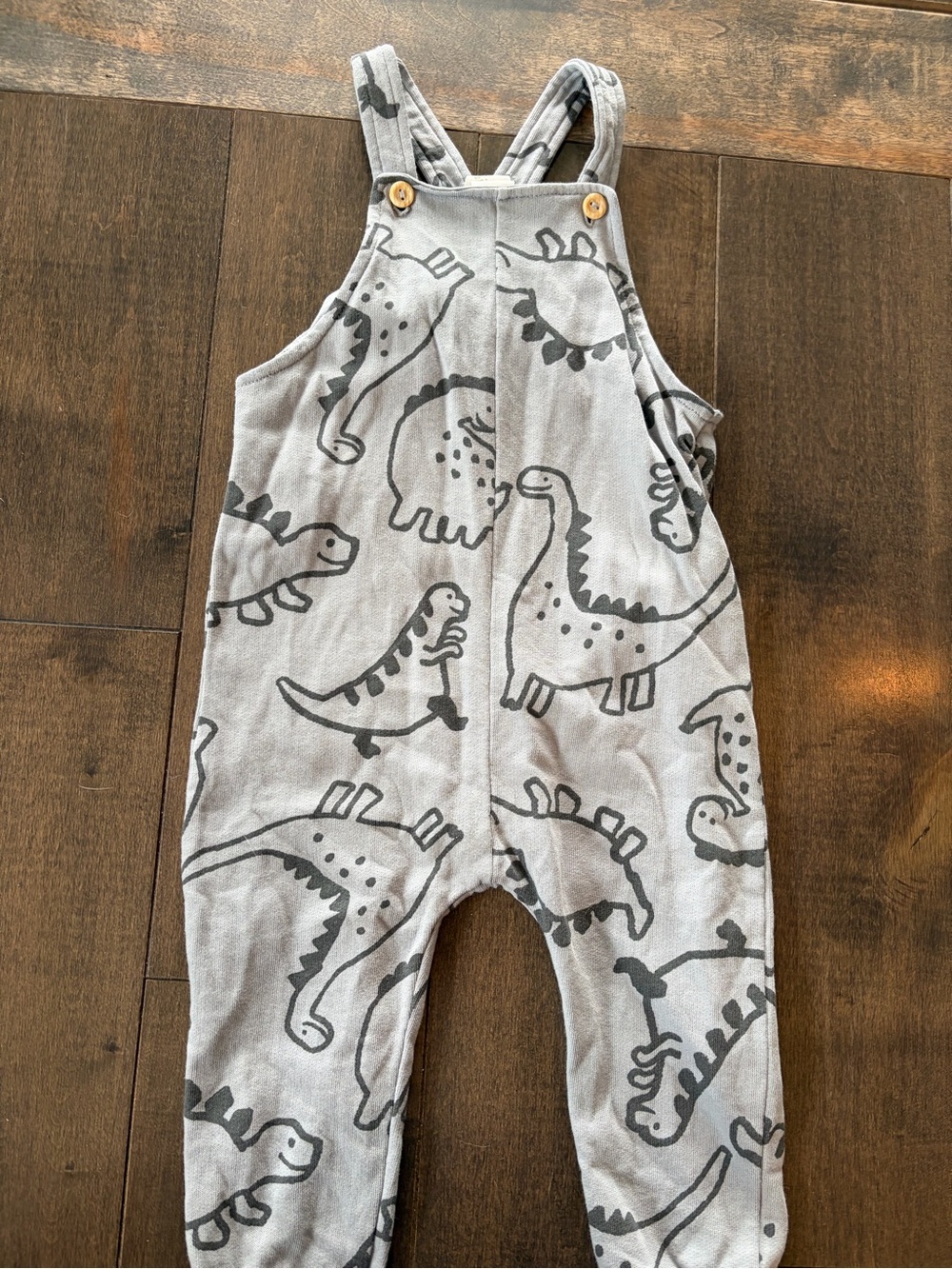H&M Gray Dinosaur Print Overalls for Kids
